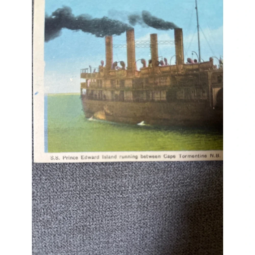 Vintage SS Prince Edward Island Ferry Postcard Cape Tormentine Port Borden PECO - Picture 2 of 4